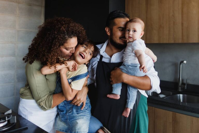 Family Enjoying Kitchen with Clear Drains - Goettl Plumbing Phoenix