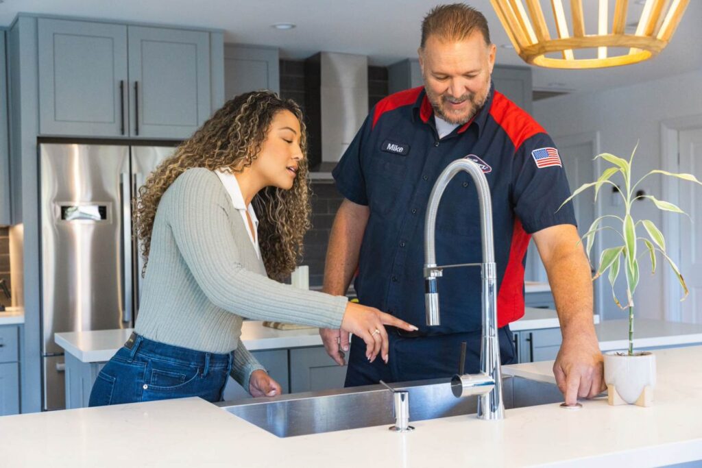 plumbing installation call happy customer